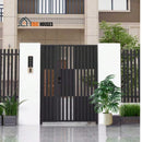 Palm Tree Tropical Artificial; It is on the sidewalk and is decorating the entrance of the building; Height; 80cm, 18 sheets; Vibe Houses