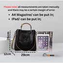 Bag | UrbanEase shoulder bag with multiple compartments, black color, A4 Magazine/ can be put in; IPad/ can be put in; Please note: all measurements are taken manually and there may be a certain margin of error, size: 26cm x 12cm x 29cm; vibe houses