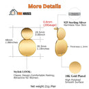 Pair of golden double disc earrings – Semijoias. More details: Size: 2.05cm/0.80Inch + 3.05cm/1.18Inch.
Material: Copper S925 and Gold plated 18k. Net Weight: 21g -Pair.
Color: Gold.  Vibe Houses.