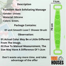 Brush Bath Silicone Massage Bathroom; Description: Function: Back Exfoliating Massage; Gender: Unisex; Material: Silicone; Color: Green; Package Contains: 01 unit Smooth Luxe Shower Brush; Observation: 01.Actual Color May Be a Little Different From The Image; 02.Due To Manual Measurement, The Size May Have A Difference Of 1-2cm; Don't waste any more time, and take advantage of the offer; vibe houses

