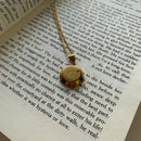 Necklace with Initial Pendant AZ- Semi-jewel. 18k Gold Plated