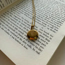 Necklace with Initial Pendant AZ- Semi-jewel. 18k Gold Plated