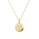 Necklace with Initial Pendant AZ- Semi-jewel. 18k Gold Plated