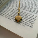 Necklace with Initial Pendant AZ- Semi-jewel. 18k Gold Plated