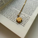 Necklace with Initial Pendant AZ- Semi-jewel. 18k Gold Plated