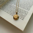 Necklace with Initial Pendant AZ- Semi-jewel. 18k Gold Plated