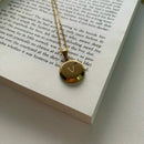 Necklace with Initial Pendant AZ- Semi-jewel. 18k Gold Plated