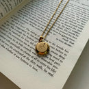 Necklace with Initial Pendant AZ- Semi-jewel. 18k Gold Plated