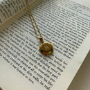 Necklace with Initial Pendant AZ- Semi-jewel. 18k Gold Plated