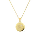 Necklace with Initial Pendant AZ- Semi-jewel. 18k Gold Plated