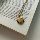 Necklace with Initial Pendant AZ- Semi-jewel. 18k Gold Plated