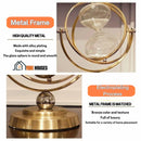 Hourglass Nordic Sand Retro Decoration; metal frame high quality metal, made winth ally palting, exquisite and simple, the glass sphere is round and somooth, eletroplating process, metal frame is matched, full of luxury, sitable for a variety of home placemment; vibe houses