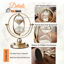 Hourglass Nordic Sand Retro Decoration - 30 Minutes. Image with details; 360 degrees rotating metal frame; round glass fine quisand; botton to protect the desktop; The metal frame is matched; with clear glass and fine sand; Vibe Houses
