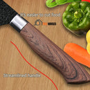 Knife handle detail, streamlined handle is easier to cut food; vibe houses