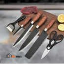 6 Pcs Stainless Steel Knife Set -Chef's Knife Peeler & Scissors; vibe houses