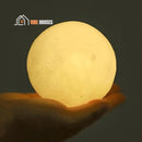 Full Moon, 3D lampshade - This one is lit, in the palm of the hand; vibe houses