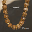 Terra Gold Statement Necklace, the jewelry is now enlarged. Shows details. vibe houses