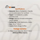 Cushion cover; Specifications; Material, Blend of polyester, Chenille and durable cotton for comfort;
Zipper, Concealed for a sleek, seamless look; Design, Abstract threads embroidery resists fading;
Perfect for, sofas, bedrooms or chairs; Size: 45cm * 45cm; Package Contains,  01 Cushion Cover Only, size: 45cm*45cm (Without Cushion Insert); The color is set at the time of purchase (coffee, black, beige); vibe houses