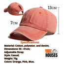 Adjustable Women's Cap For Ponytail; Specifications; Material: Cotton, polyester, and denim;
Dimensions,  55 - 61cm; Height, 13 cm; Adjustable Strap; Style: Casual;
Weight: 75g, Color: Orange, Pink, Blue; Vibe Houses