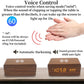 Voice Control Wooden Digital Alarm Clock Wireless Charging Temperature Date Night Mode Table Clock 3 Alarm 12/24H LED Clock