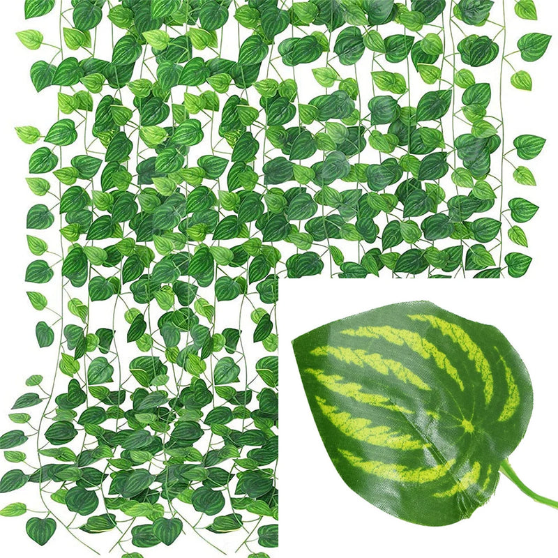 Artificial Plants - Image Watermelon leaves. 12 Units of artificial plants measuring 200cm (2 meters) 78.7 Inch each. Buy Now Get Yours! Vibe Houses