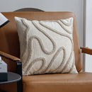 Cushion cover; in beige color, decorating a chair, order now; vibe houses