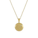 Necklace with Initial Pendant AZ- Semi-jewel. 18k Gold Plated