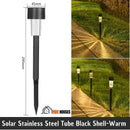 Solar Powered Garden Lights, Solar Stainless Steel Tube Black Shell-Warm; Order Now; Vibe Houses