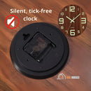 Luminous wooden wall clock - This flipped. Rear part.  Pose if you see the quality of the clockwork. Silent and tick-free clock. Vibe Houses