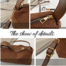 Solea Bag - Brown, four images forming one, shows details, vibe houses