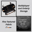 Shoulder bag - Urban Ease; black color; multifunctional and organized storage, fine textured fabric; open bag exposing part of the bag's interior; vibe houses