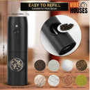 Salt and Pepper Grinder Set Electric ! easy to refill suitable for most spices. GrindPro by Vibe Houses