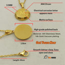 Necklace with alphabet pendant, AAA Zircon, Electrical corrosion letter appears more, Matte surface, High-grade polished back, Material: 304 Stainless Steel, 18k Gold Vacuum plating, 18mm, Length: 44cm, vibe houses 